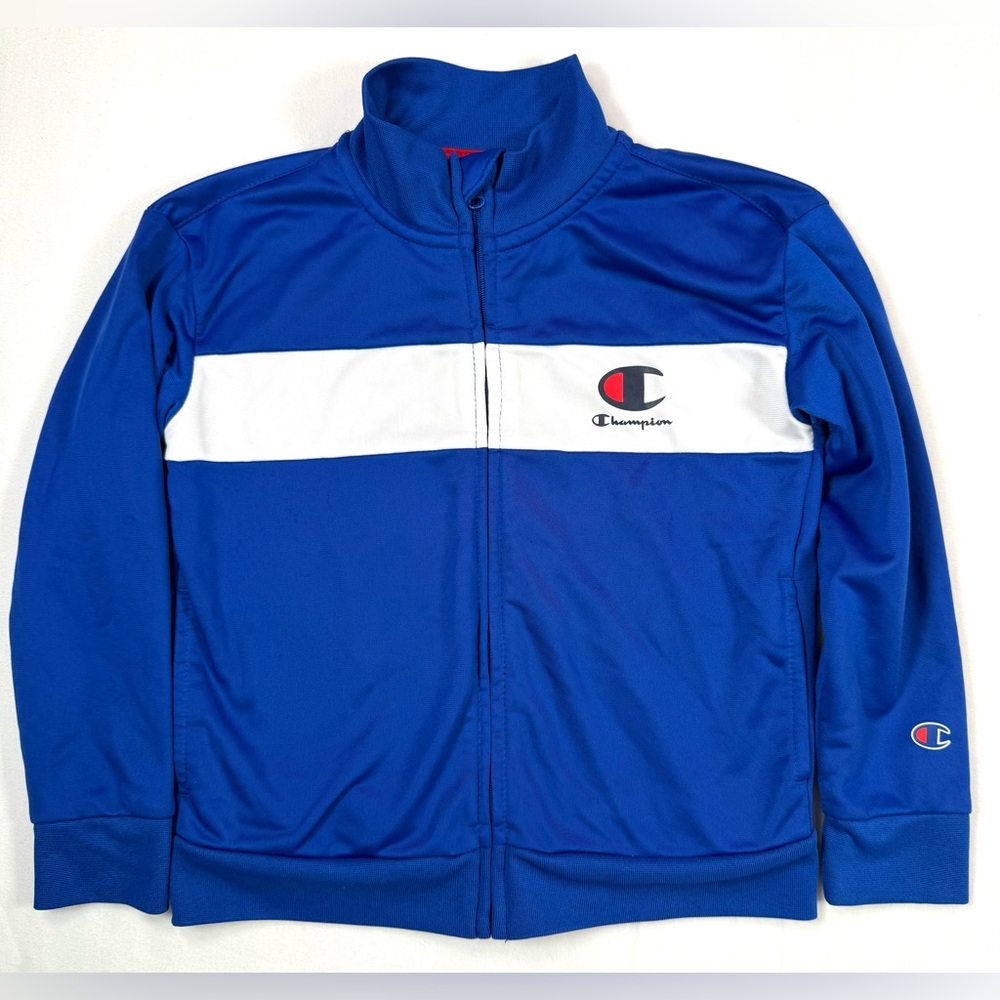 CHAMPION Kids Track Jacket Classic Colorblock Zip Up Logo 4T 2024 Activewear